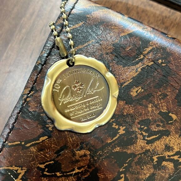 Patricia Nash Consilina Floret Leather Crossbody Bag Abstract Animal Print EUC - Picture 7 of 13